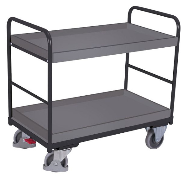 VARIOfit Etagenwagen niedrig, Ladefläche: 815 x 455 mm, RAL 7016 anthrazitgrau, LadehöheLadehöhe: 525 mm, sw-500.208/AG
