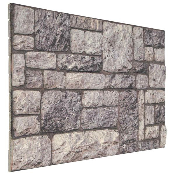 vidaXL Wandpaneele 10 stk. 100 x 50 cm Grau und Weiß EPS-Schaum, 42046097