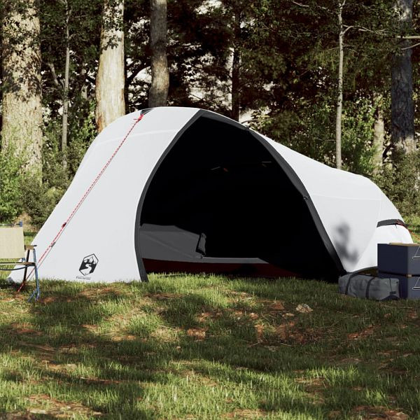 vidaXL Kuppel-Campingzelt 4 Personen Weiß Dunkel Wasserdicht, 94730