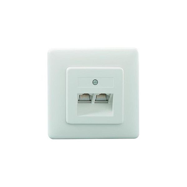 RUTENBECK Anschlussdose Cat3 UP 2xRJ45 Kanaleinband Bodentank/Unterflur RAL9010 weiß Schraub UAE8/8(8/8)UPRW, 112722