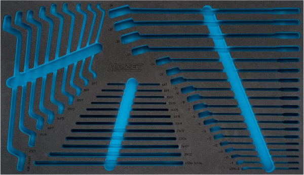 Hazet 2-Komponenten Weichschaum-Einlage, für 163-478/40 Abmessungen / Länge: 691 mm x 392 mm Ordnungssystem Größe: 4/3+ (691 x 392 mm), 163-478L