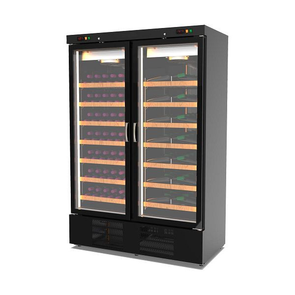 Vaiotec TOPLINE 750 Weinkühlschrank Schwarz, 1010 Liter, 210 Flaschen, 2 Zonen, Breite: 1370 mm, 11657