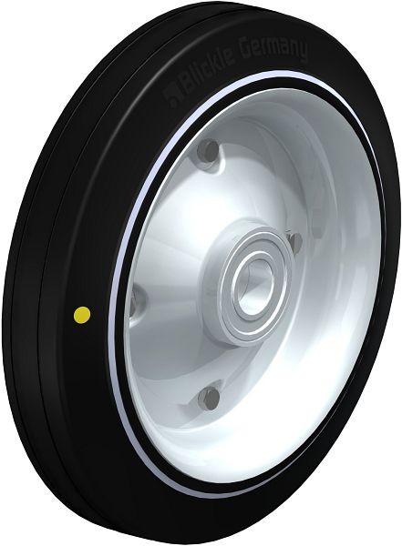 Blickle V 250/25K-EL Rad aus Vollgummi, Schwarz, 845072