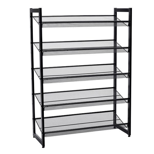SONGMICS Schuhregal, Schwarz, 74x30,5x103,8 cm, LMR005B