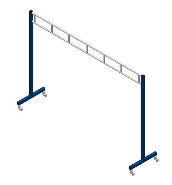SINOtec Free Schutzwand, 1-teilig, mit Durchgang, Lamellen 1800 x 300 x 2mm, rotorange, 10003860