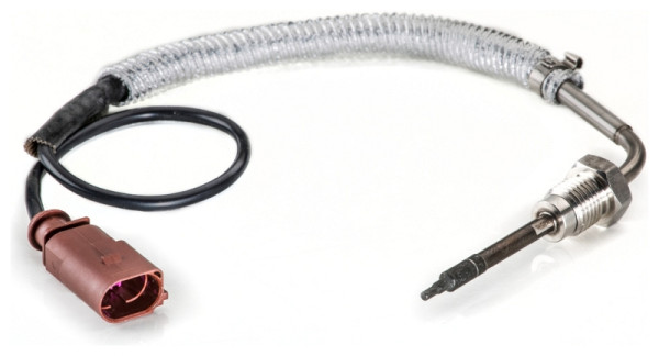 HELLA Sensor, Abgastemperatur, 2-polig, geschraubt, Kabel: 420mm, 6PT 014 494-301