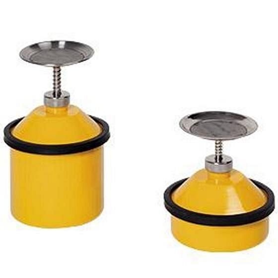 asecos Sparanfeuchter Sicherheitsbehälter aus Stahlblech, 1 Liter, Durchmesser 180 x 200mm, Farbe Gelb, 23133