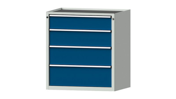 ANKE Werkbänke Schubladenschrank, Modell 3003 V, 910 x 675 x 980 mm, RAL 7035/5010, Wanne, 611.204