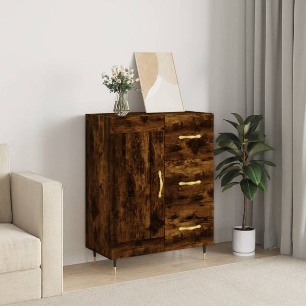 vidaXL Sideboard Räuchereiche 69,5x34x90 cm Holzwerkstoff, 830241