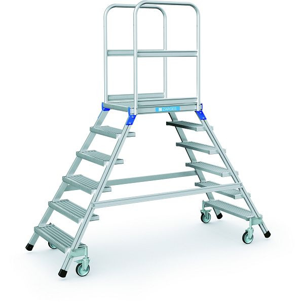 ZARGES Podesttreppe, beidseitig 6 Stufen, 41964, 4003866419647
