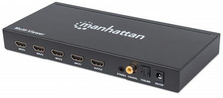 MANHATTAN 1080p 4-Port HDMI Multiviewer Switch, schwarz, 207881