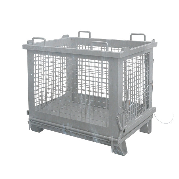 Eichinger Industrie Gitterbehälter mit entriegelbarer Bodenklappe, 500 kg, 1000 Liter, feuerverzinkt, 20371200002000
