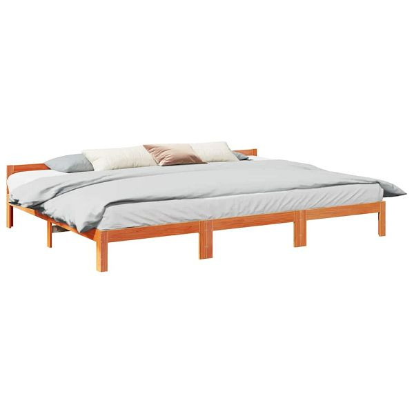 vidaXL Familienbett ohne Matratze Wachsbraun 270x200 cm Massivholz, 3324576