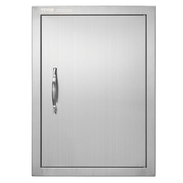 VEVOR Grill-Zugangstür, 407 x 559 x 46 mm, Einzelne Außenküchentür, Vertikale Wandtür mit Griff, DMMBSCJM16X2GR6D9V0