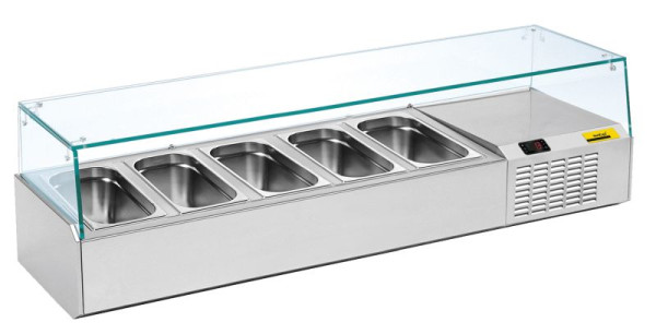 NordCap Pizzakühltisch-Aufsatz A 1480-1/1, für GN 1/3-150, steckerfertig, statische Kühlung, 46710309011-0-G-0