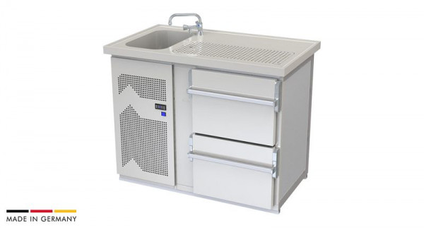 hefa Theke Brillant 1/1L-Z, Abmaße: 950 x 1.150 x 650/700 mm, Brillant 1/1L-Z