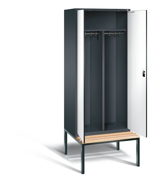 C+P Spind Evolo, 2 Abteile, H2090xB810xT815 mm, Anthrazit/HPL Weiß, 48052-22 S10346