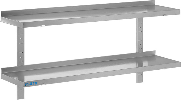 Saro Wandbord, 2 Borde 1600 mm, höhenverstellbarer Boden, 700-4540, 4017337047253