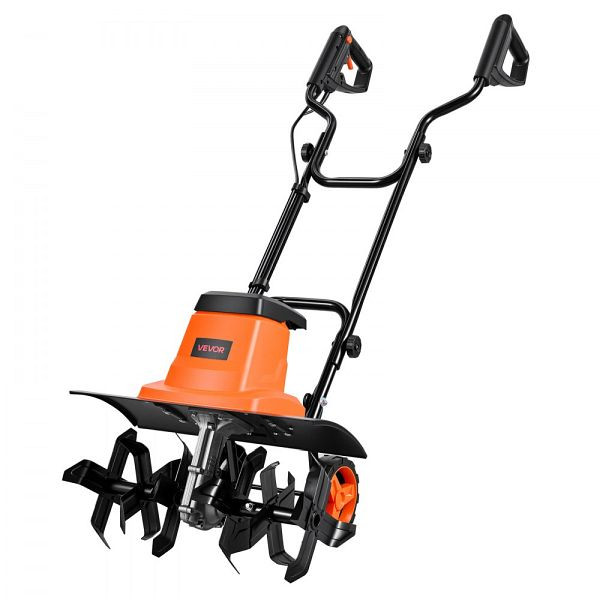 VEVOR Elektro Bodenhacke 45 cm, 22 cm Tiefe, 1500 W, Kultivator mit Stahlzinken & klappbarem Holm für Gartenpflege, YXDDGYJ68AMPFZVPG001V2