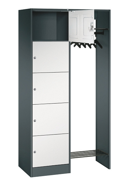C+P Offene Garderobe Serie 8070, H1950xB960xT480mm, 7016/7035, 82700-00 S10133
