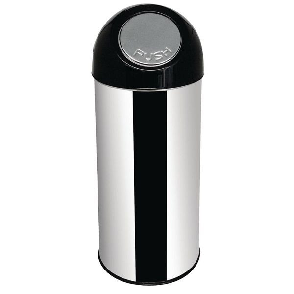 Bolero Abfalleimer mit Drückdeckel 40L, mit Öse, L044, 5050984090523