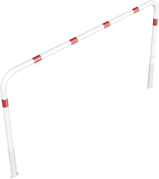 Schake Wegesperren herausnehmbar und drehbar mit Dreikantverschluss ohne Knieholm, feuerverzinkt und weiß beschichtet, Gesamtbreite: 2500 mm, 465_25FB