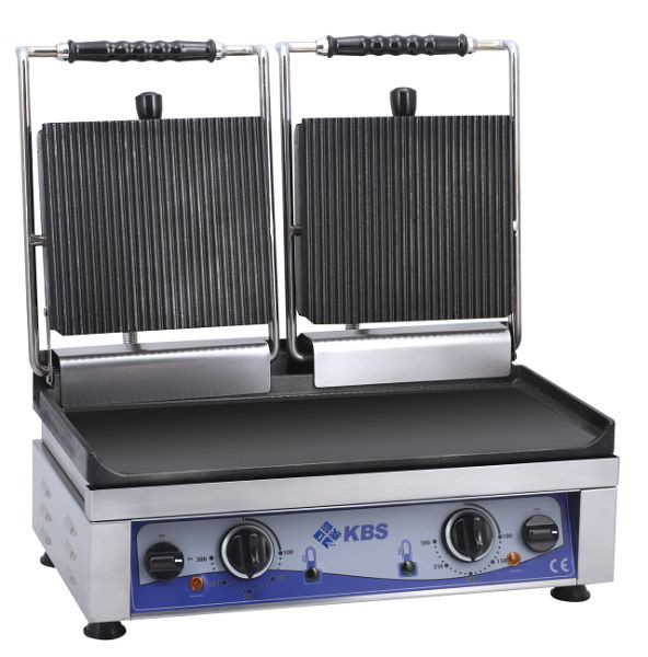 KBS Kontaktgrill Grillfläche 52x24 cm oben gerillt & unten glatt 2 Temperaturzonen, 10927026