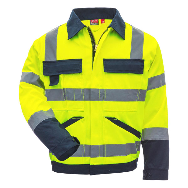 NITRAS MOTION TEX VIZ, Warnschutz - Arbeitsjacke, Größe: 102, Farbe: neongelb/marineblau, VE: 10 Stück, 7573-4021-102