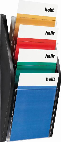 helit Wandbogendisplay "the arc" 4 x DIN A4 hoch, schwarz, H6270195