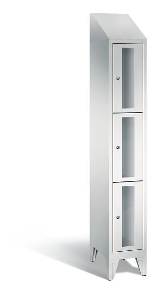 C+P Schließfachschrank Classic, H1850xB320xT500mm, Farbe: Lichtgrau, 8010A103 S10016
