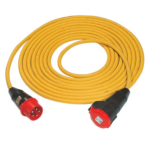 GIFAS Verlängerungsleitung PROFLEXX H07RN-F 400V, 20m, 5x2,5mm², gelb, CEE-Stecker/Kupplung 16A, IP 44, 265215