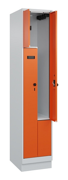 C+P Z-Spind Evolo PLUS, Sockel, 2 Fächer, 1950x400x500mm, 7035/2004, Drehriegel, 049023-122 S10005
