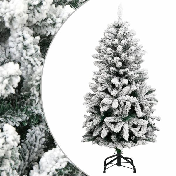 vidaXL Künstlicher Weihnachtsbaum Klappbar Beschneit 150 cm, 357792