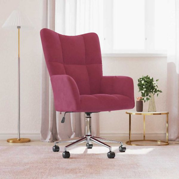 vidaXL Relaxsessel Weinrot Samt, elegant, schick, 328166