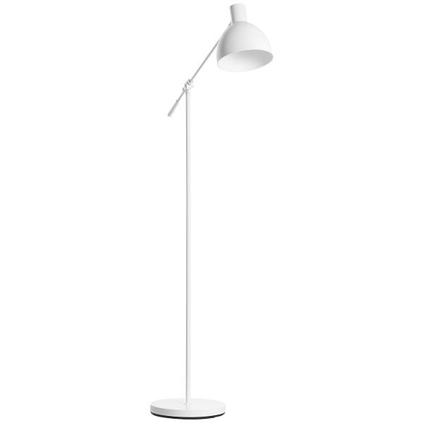 HOMCOM Stehleuchte im Industriedesign, höhenverstellbar, Bodenschalter; 30 m x 30 cm x 131 cm, Schwarz, B31-335WT
