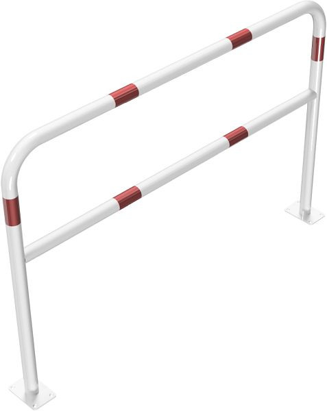 Schake Rohrbügel aus Stahlrohr Ø 48 x 2,5 mm mit Querholm für Dübel Befestigung, Gesamtbreite 1500 mm, Gesamthöhe 1000 mm, 448_63B