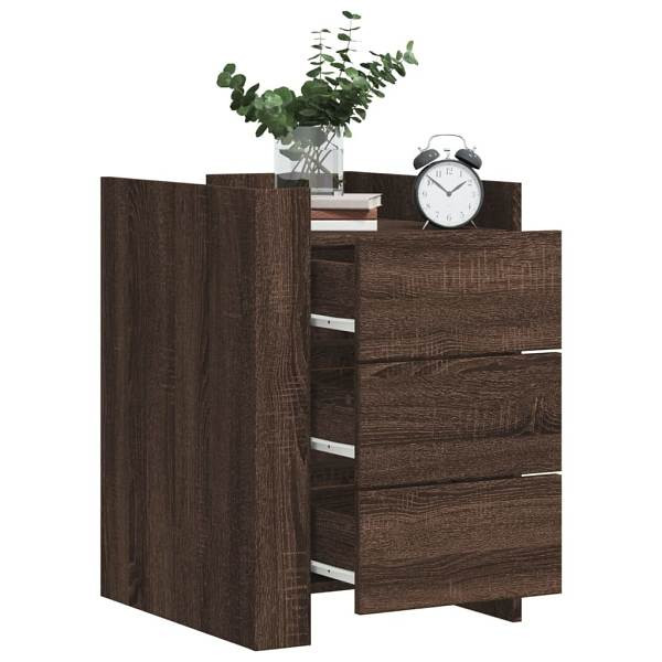 vidaXL Nachttisch Braun Eichen-Optik 45x50x65 cm Holzwerkstoff, 848310