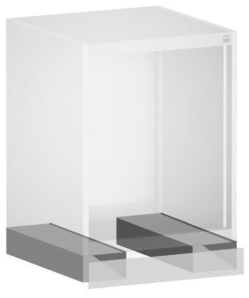 bott cubio Staplersockel mit Blende BxTxH: 1300 x 650 x 100 mm, RAL 7035, 41430011.16M