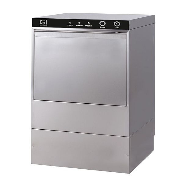 Gastro-Inox elektronische Geschirrspülmaschine mit Pumpe und Seifenspender, 50x50cm, 230V, Edelstahl AISI 304, 400.103