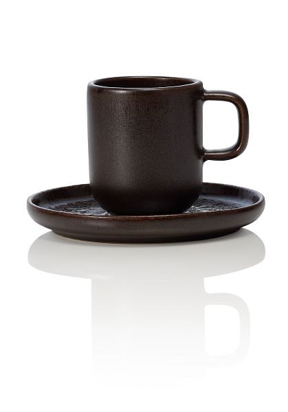 WAS Ober- und Untertasse, 0,09 L, Metallic Brown, VE: 6 Stück, 452004009