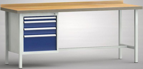 KLW Standard-Werkbank - 2000 x 700 x 840 mm L x T x H, links 50EA/2x100EA/250EA, WS116N-2000M40-E7021