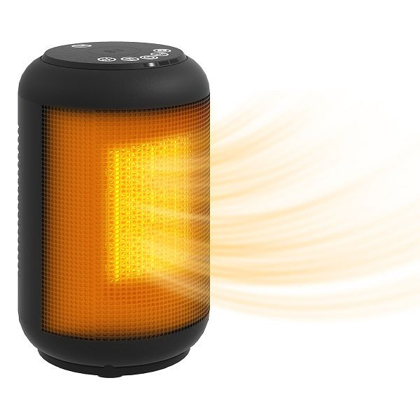 HOMCOM Heizgerät, 1500 W Heizlüfter mit 3 Modi, 24-Stunden-Timer, Kipp- und Überhitzungsschutz, 14 x 14 x 21,5 cm, Schwarz, 820-474V90BK