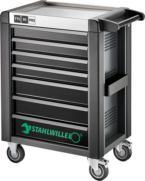 STAHLWILLE Werkstattwagen 95/7 PRO 7 Schub, Länge 496 x 827 x 1020 mm anthrazit, RAL 7016; schwarz RAL 9005, 81200163