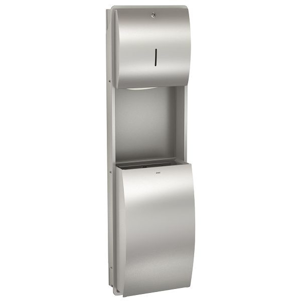 KWC Papier-Abfall-Kombi, Stratos, Edelstahl 328x1162x203 mm, Unterputz, 22 l, 2000057227
