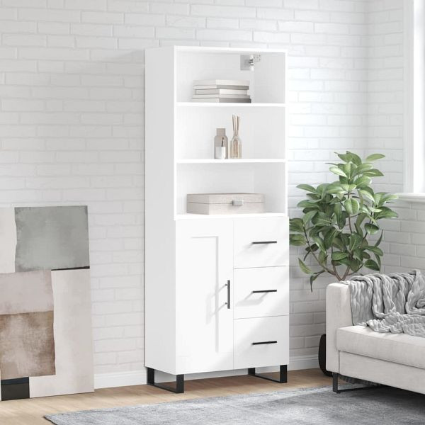 vidaXL Highboard Weiß 69,5x34x180 cm Holzwerkstoff, 3190045
