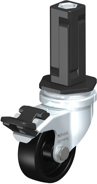 Blickle LRA-POA 50G-FI-EV03 Apparate-Lenkrolle mit Expander & Feststeller, Polyamid, Schwarz, 848951