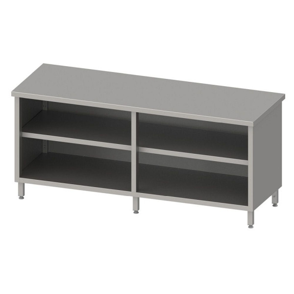 Stalgast Arbeitsschrank offen mit Grund-und Zwischenboden 2000x700x850mm, verschweißt, VAS20700