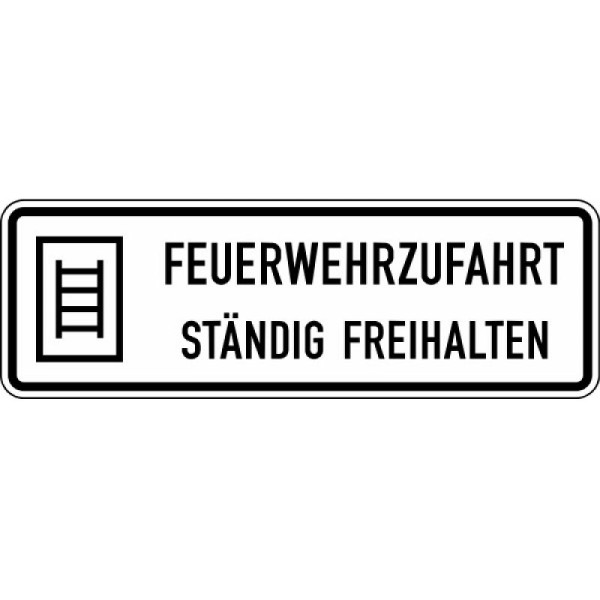 Stein HGS Feuerwehrzufahrt ständig freihalten Nr. 2449, Flachform 3 mm, RA1, 2449-113