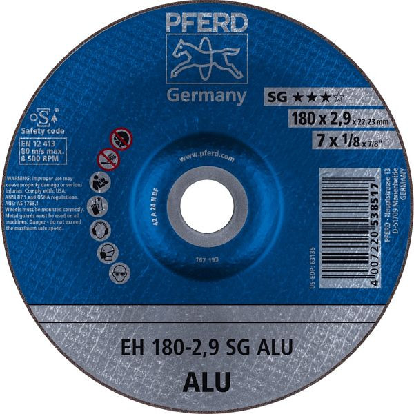 Pferd Trennscheibe EH 180-2,9 SG ALU, VE: 25 Stück, 61323323