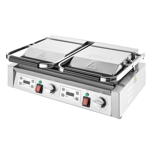 Buffalo Doppelkontaktgrill Glatte & Gerippte Platten, CU613